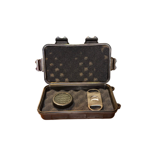 Cave De Voyage Noir +humidificateur+coupe Cigare
